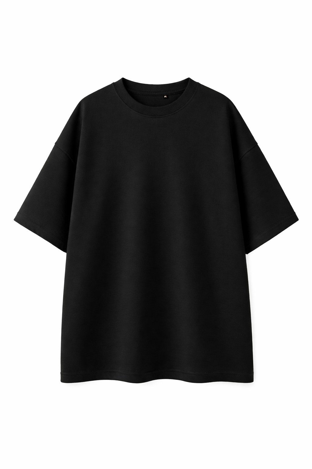 The Timeless Black Plain Oversized Tee